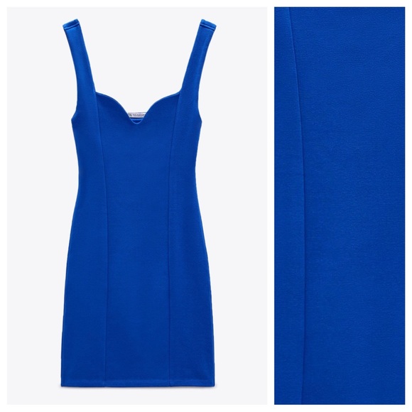 Zara Blue Mini Dress - Picture 2 of 11